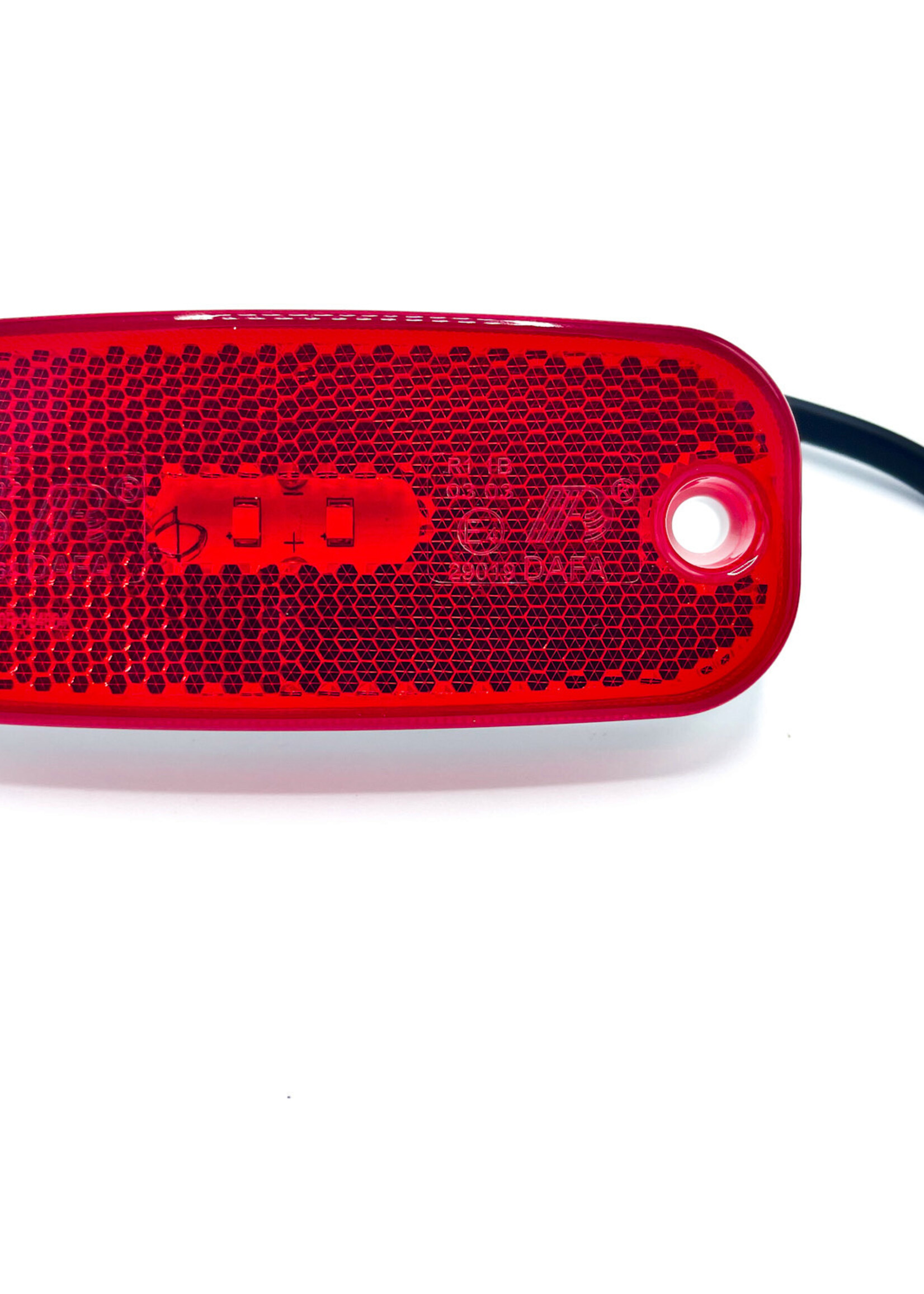 DAFA Markerings lamp LED rood 111x46x16mm 12-24V (H/H 90mm)