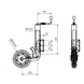 Neuswiel opklapbaar 73 mm 800 kg Heavy Duty Neuswiel opklapbaar 73 mm 800 kg Heavy Duty
