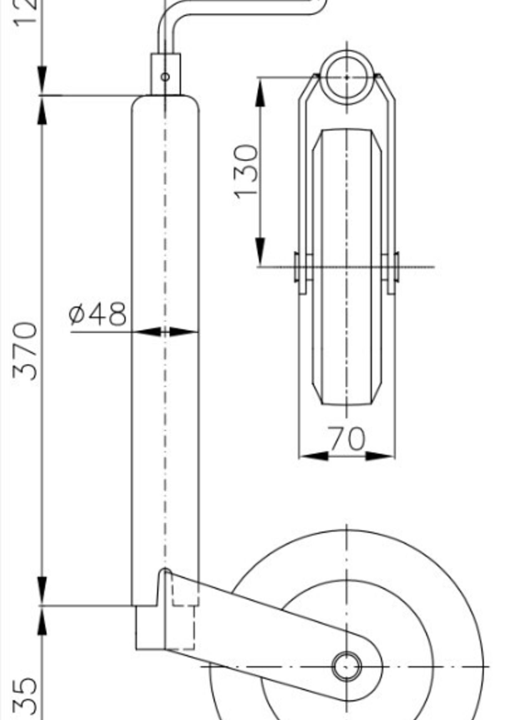 Winterhoff Neuswiel Winterhoff rond 48 met stalen velg