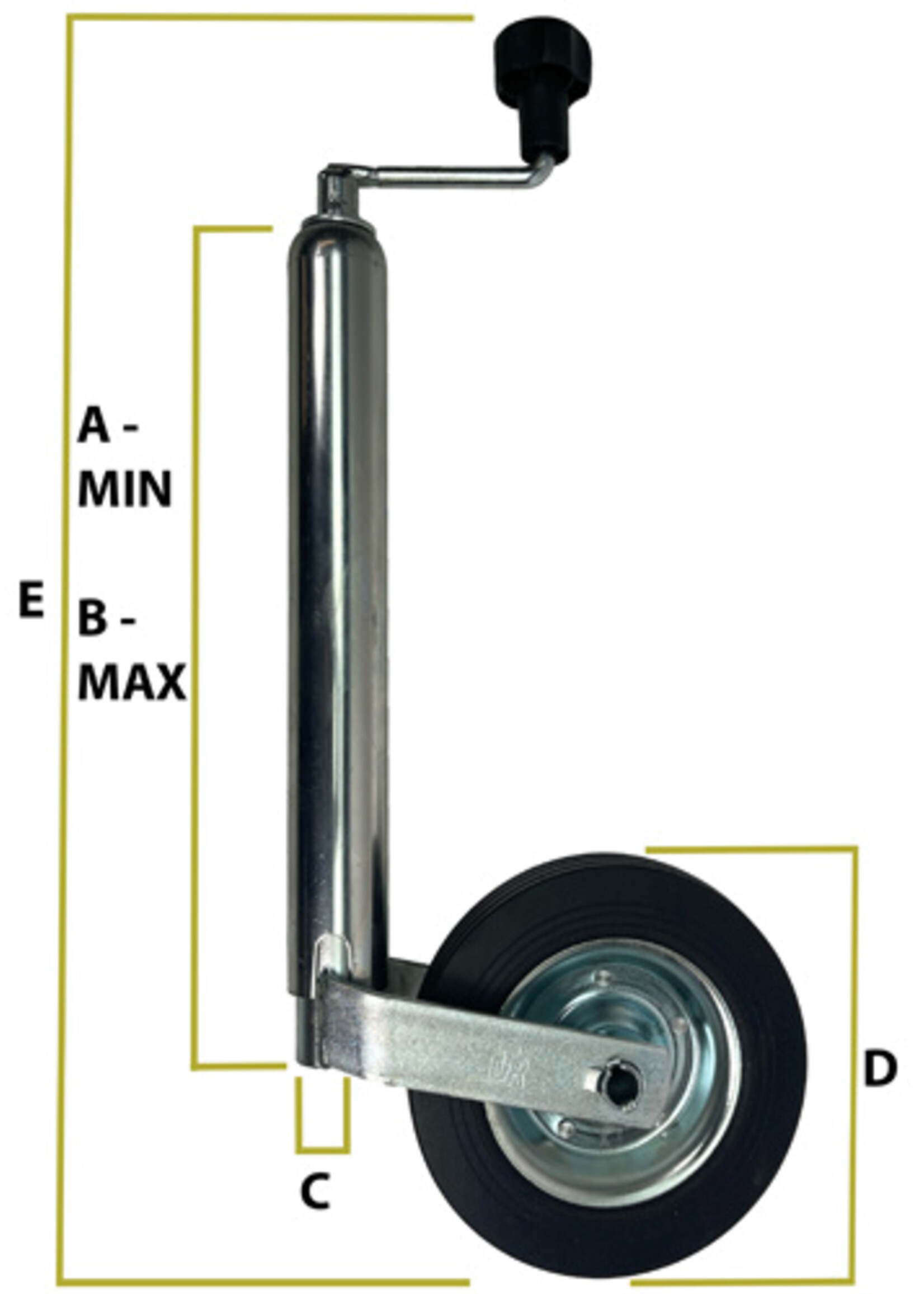 DTR Neuswiel rond 48 met stalen velg 175kg extra sterk