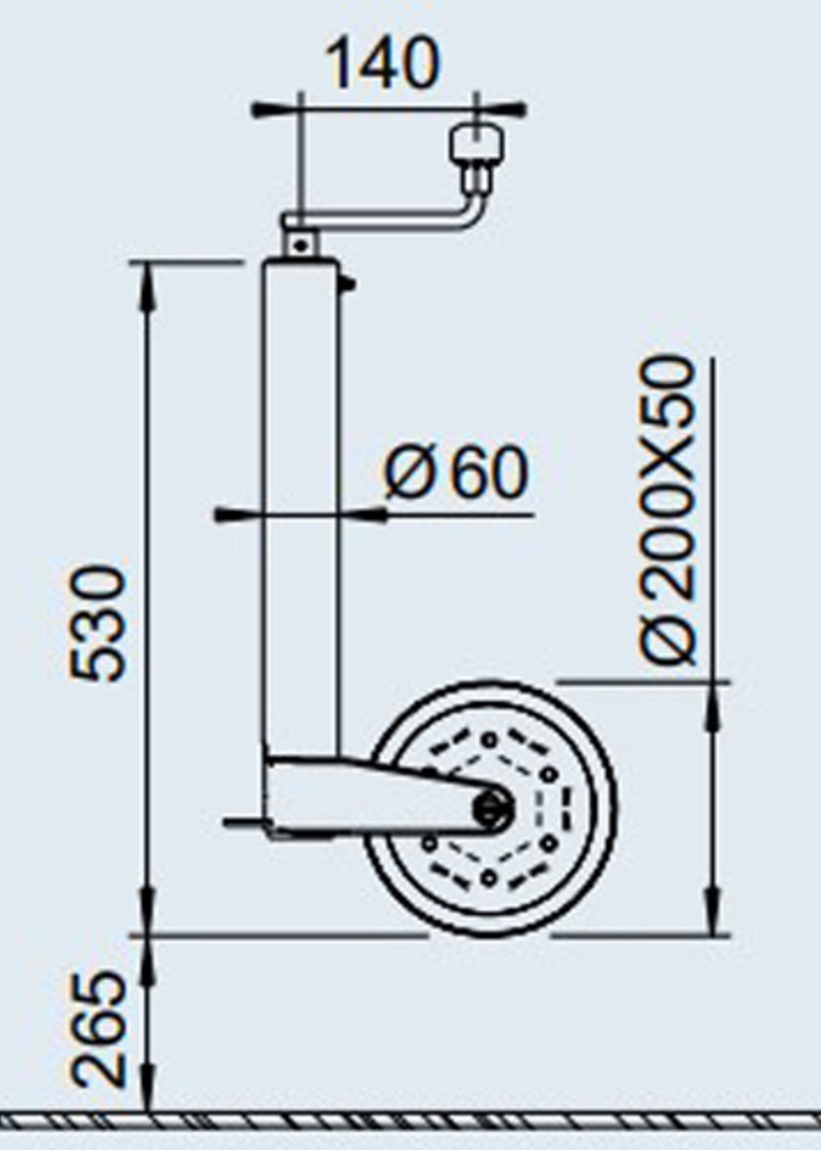 Neuswiel 60mm 200x50 500 kg Heavy Duty