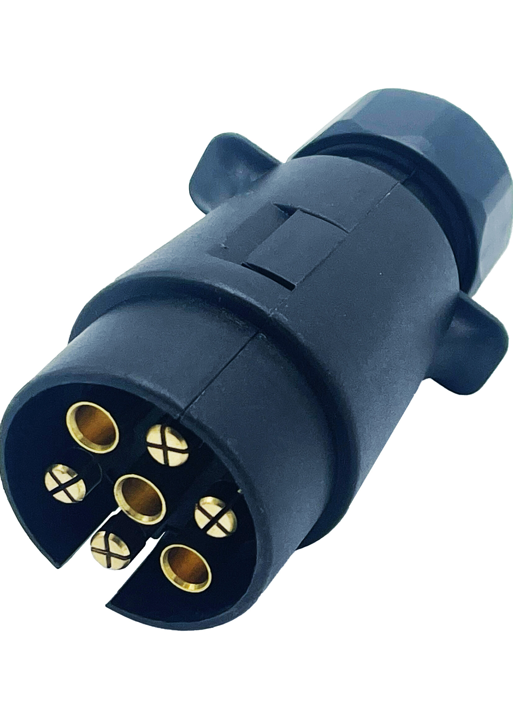 DTR Stekker 7 polig 12v  klikmodel RVS pins aansluiting