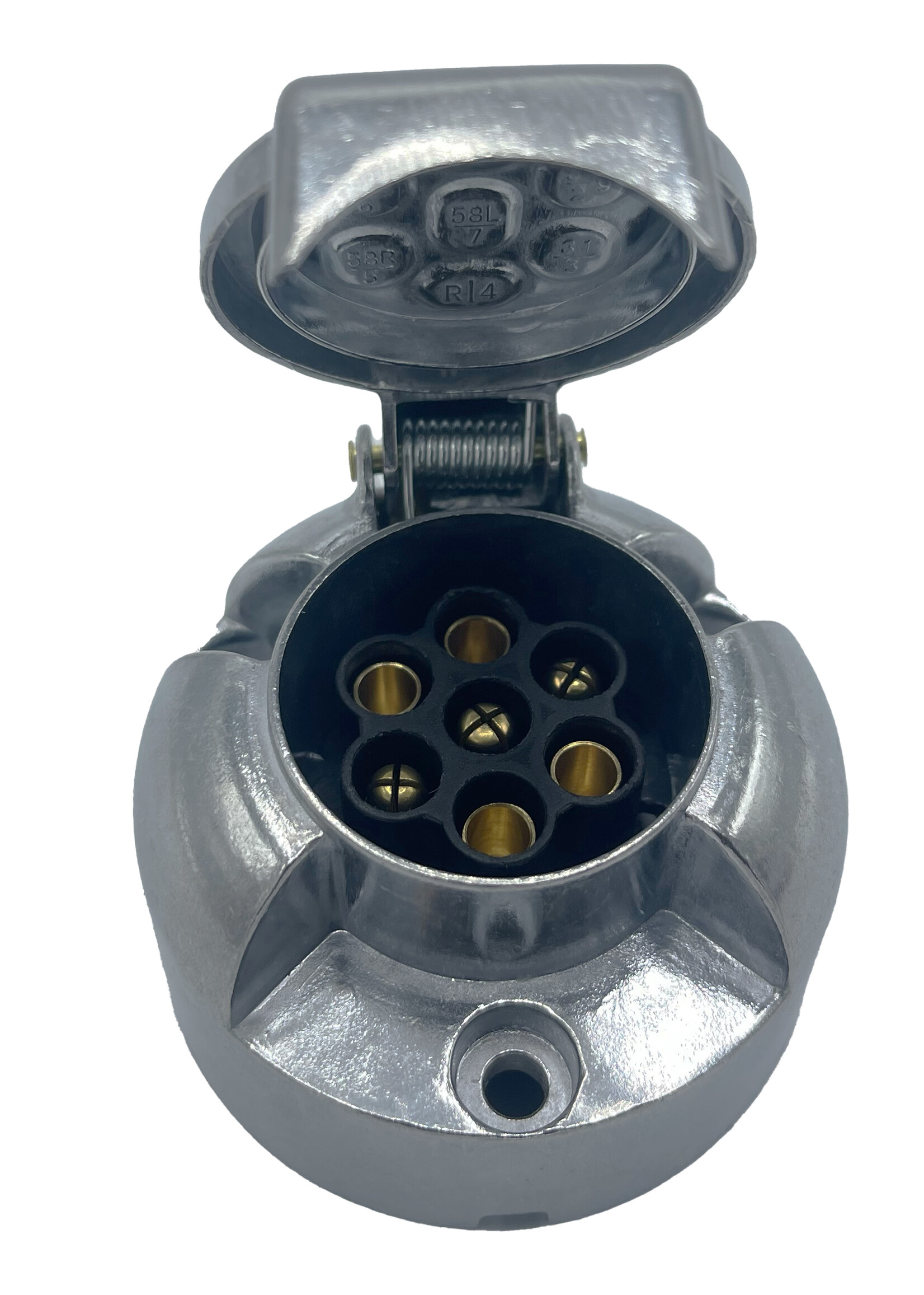 DTR Stekkerdoos 7 polig aluminium 12V