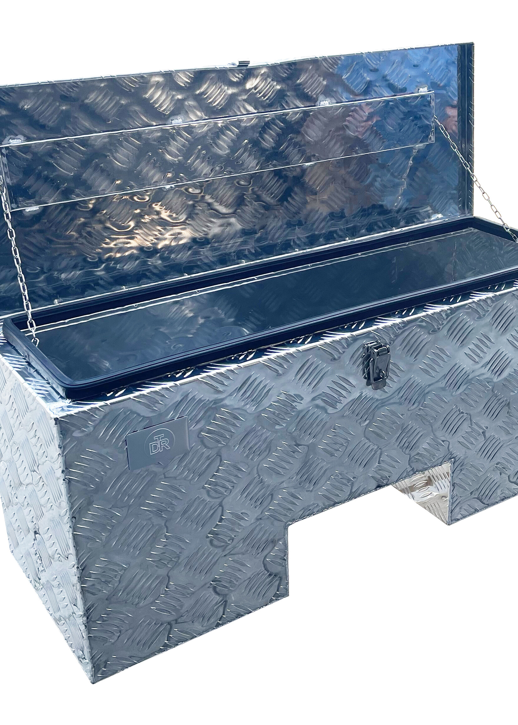 DTR Aluminium kist 900x340x410 met uitsparing 300 x120 materiaal dikte plaat 2.4mm