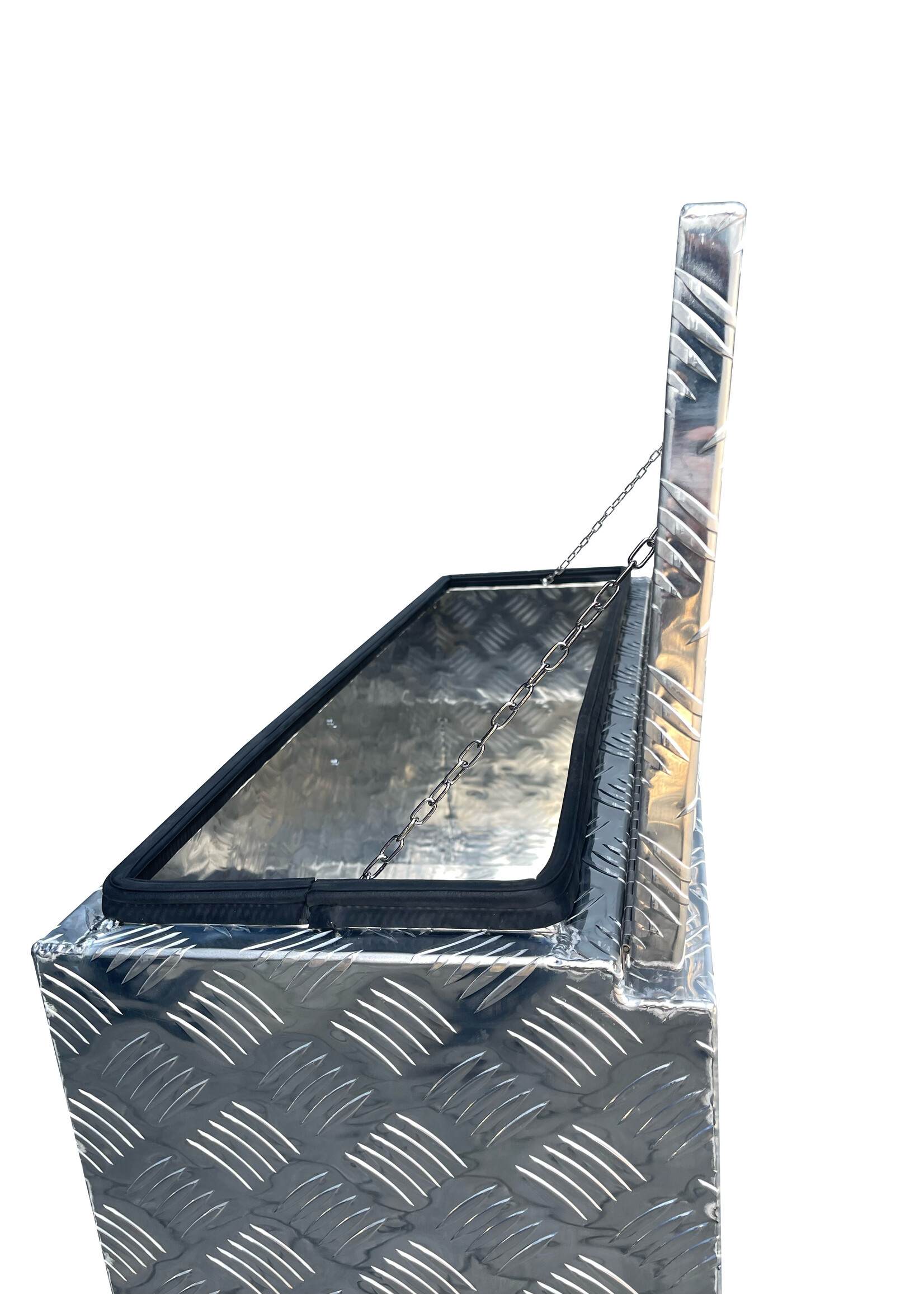DTR Aluminium kist 900x340x410 met uitsparing 300 x120 materiaal dikte plaat 2.4mm