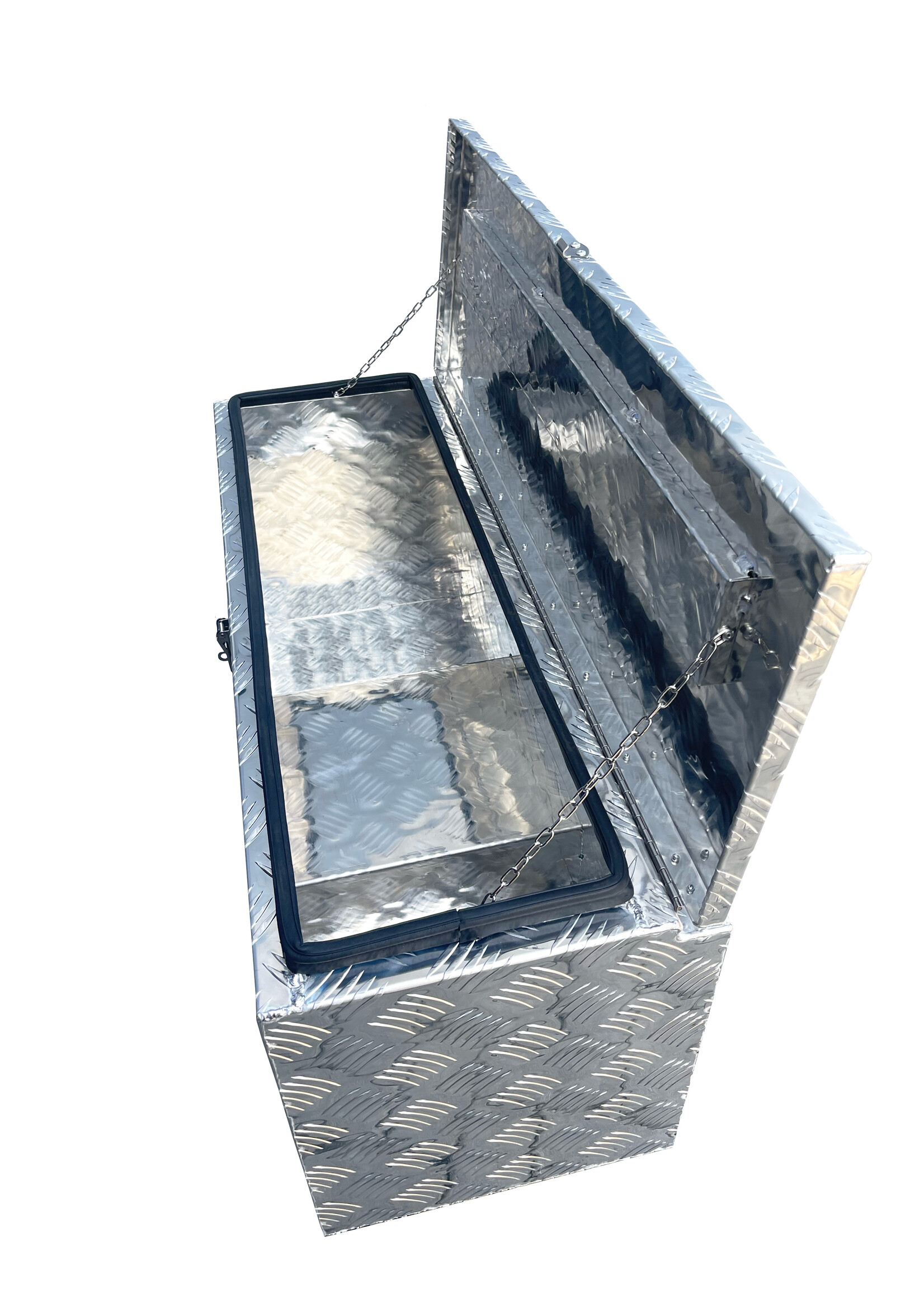 DTR Aluminium kist 900x340x410 met uitsparing 300 x120 materiaal dikte plaat 2.4mm