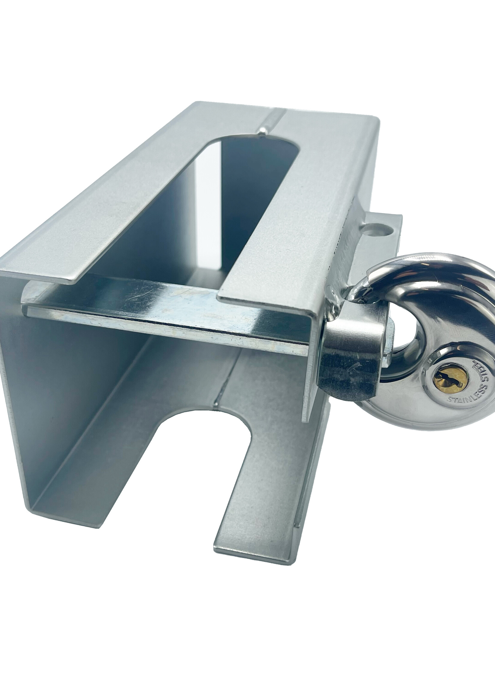 DTR Aanhangerslot / overdekslot koker plaatdikte 2,5mm compleet met discusslot, incl 2 sleutels