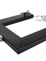 Rangeerhulp dubbel aanhangwagen/heftruck 14cm met borgketting