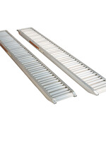 DTR Set van 2 Aluminium Oprijplaten 3000 kg - 240x30x7,5 cm, Geschikt voor Diverse Aanhangers inclusief Hapert en Henra