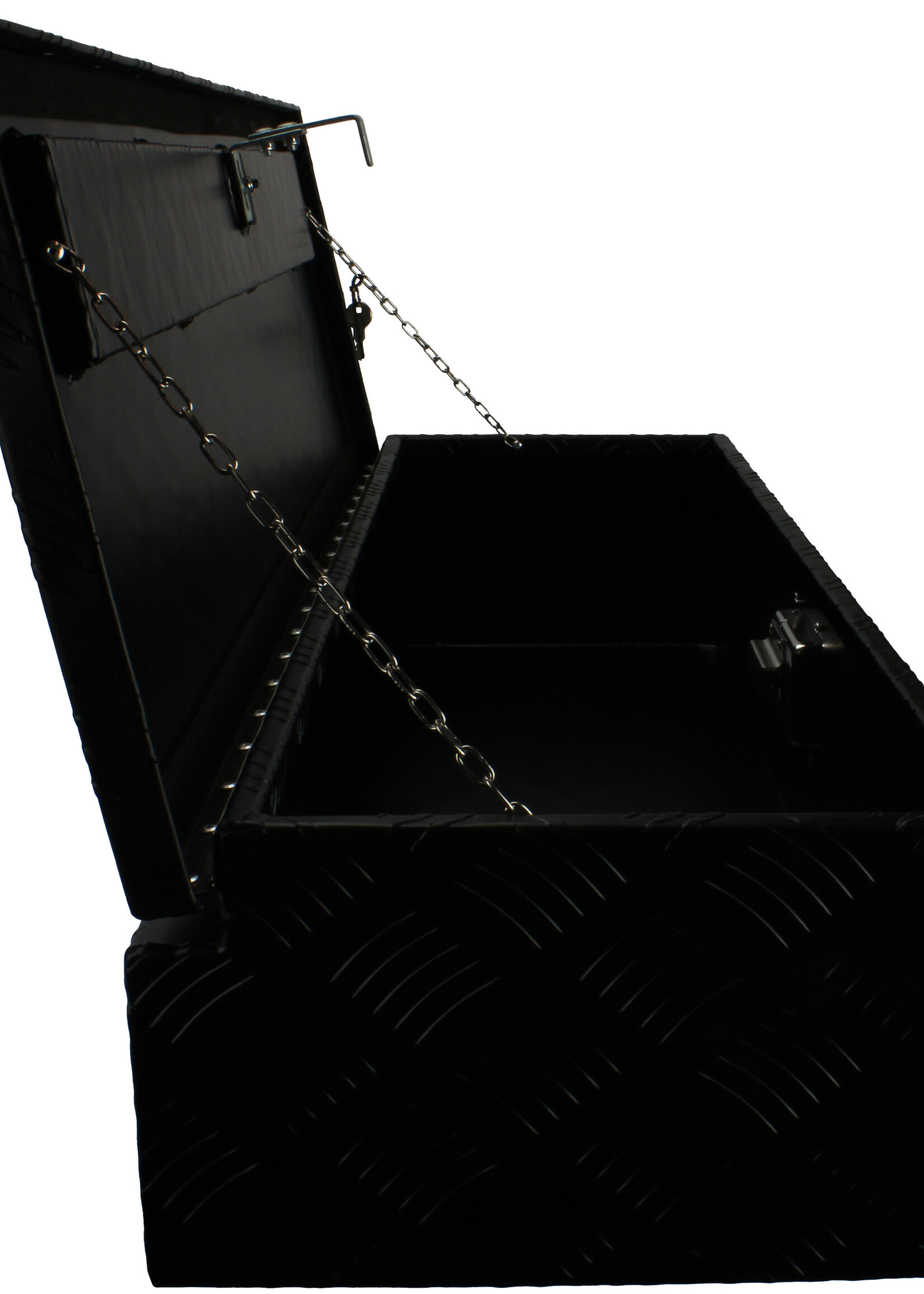 DTR Aluminium box 950x320x190 zwart poeder gecoat
