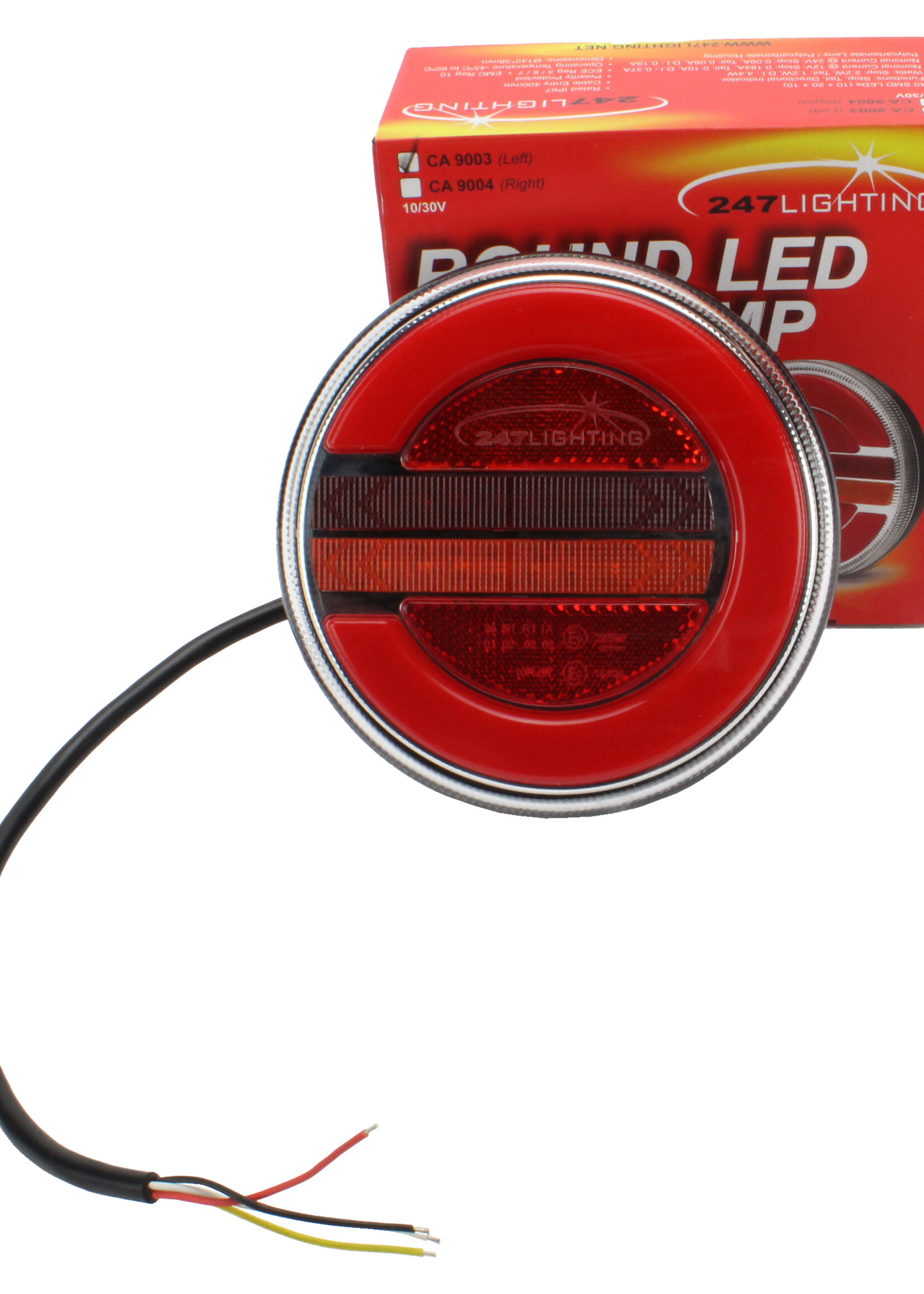 247Lighting Rond | LED | achterlicht | 12-24v | 20 LEDs | IP67 | 247Lighting
