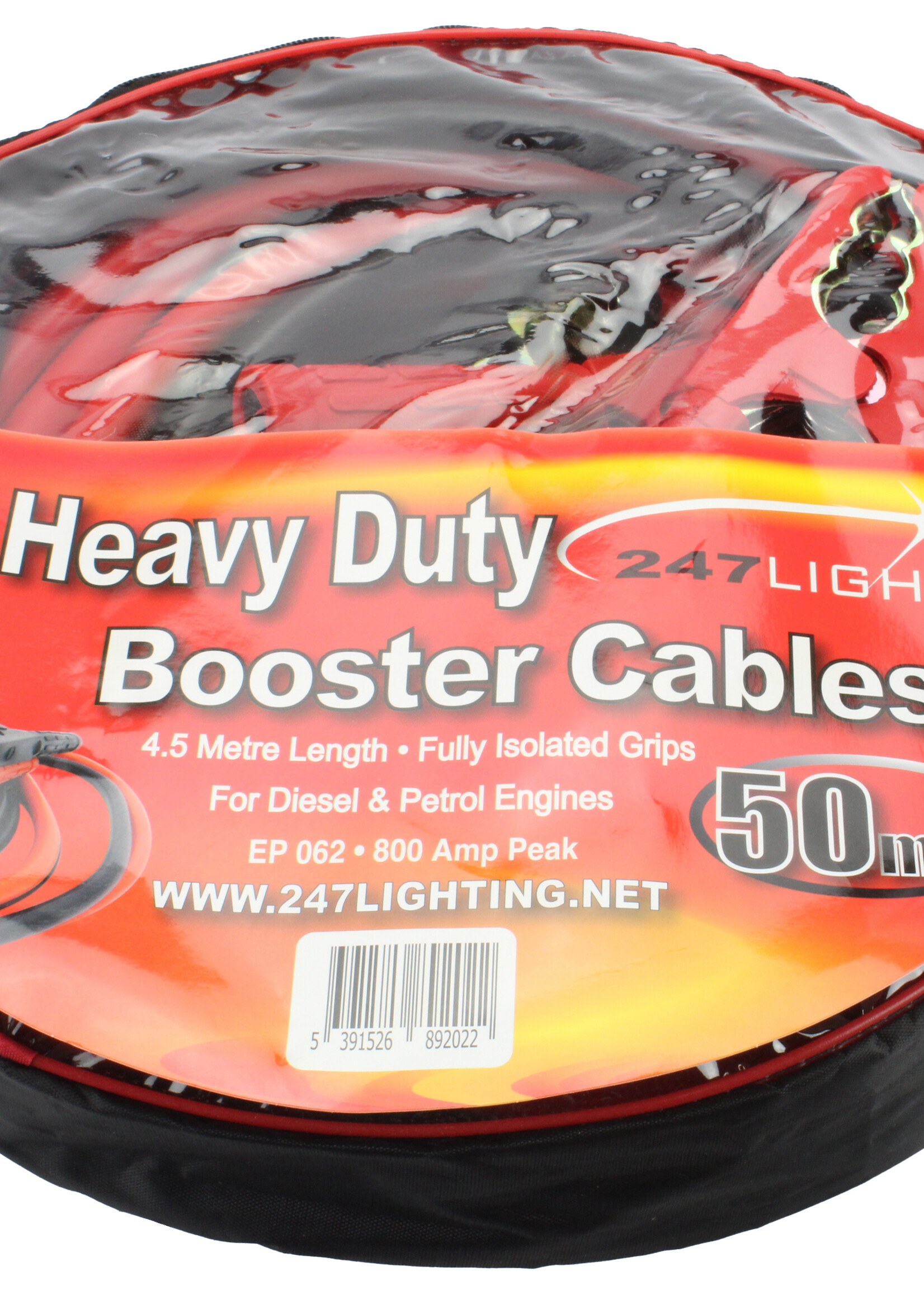 247Lighting Startkabel 50mm² - 800 Amp - 4,5 Meter - Extra Zwaar