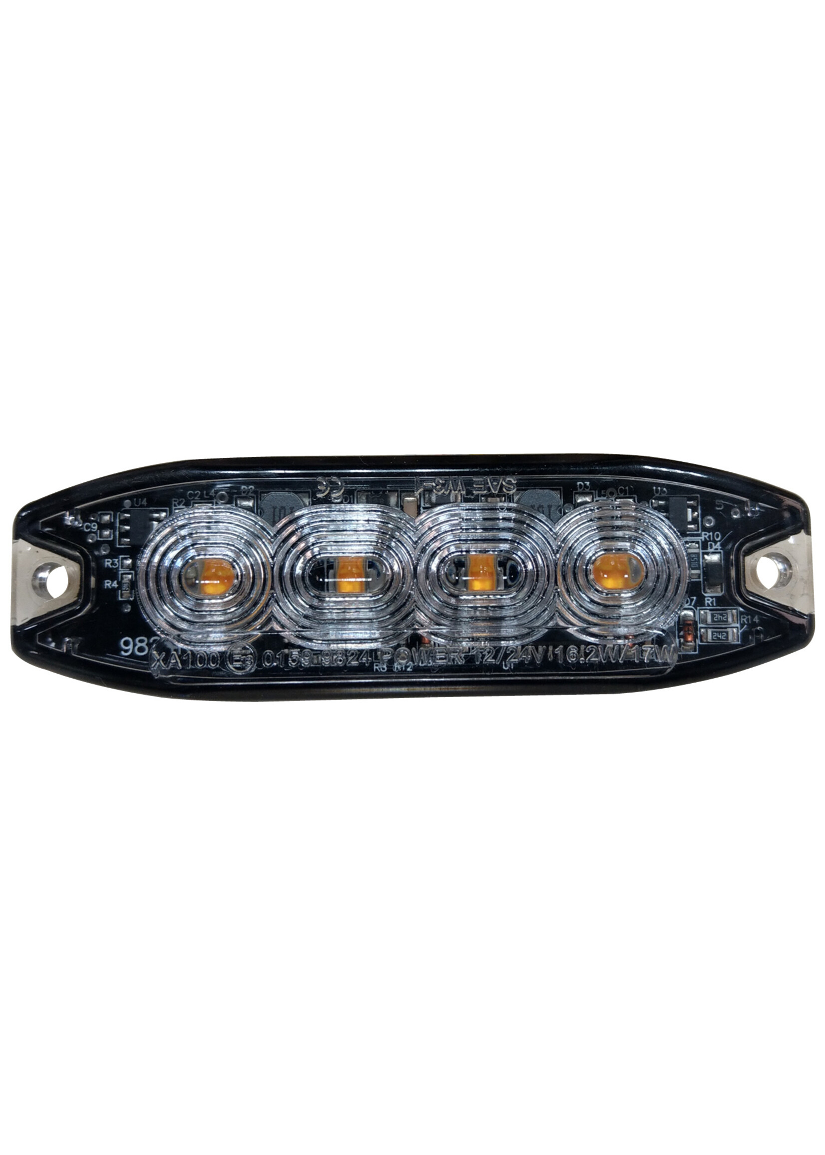 247Lighting LED | Oranje | Waarschuwslamp | richtingaanwijzer | inbouw | 98.7x30mm