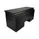 DTR Aluminium kist | zwart | 900x340x410 | uitsparing neuswiel DTR Aluminium kist | zwart | 900x340x410 | uitsparing neuswiel