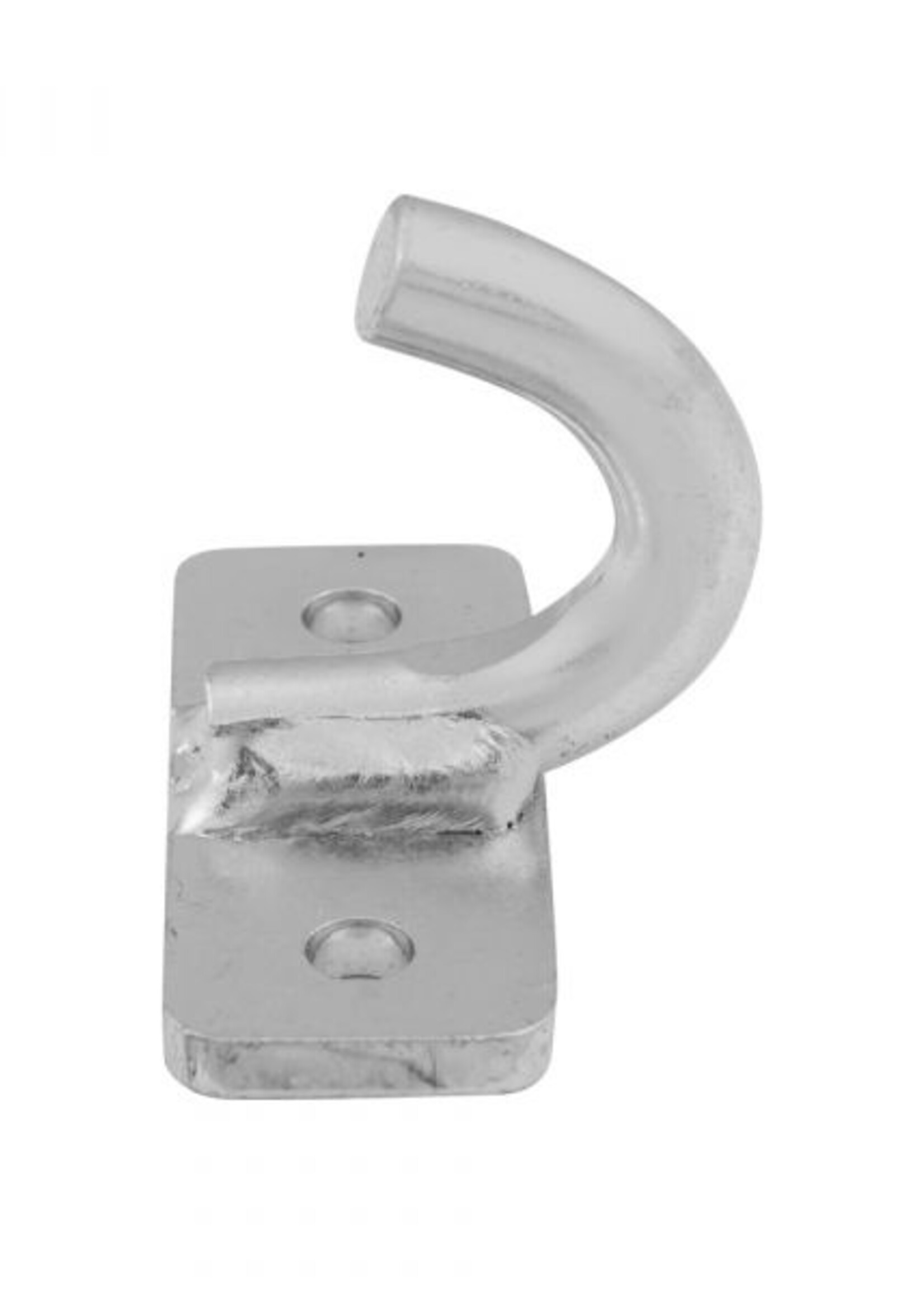 Touwhaak extra sterk 6 * 2,5 cm plaat 5mm haak 10mm
