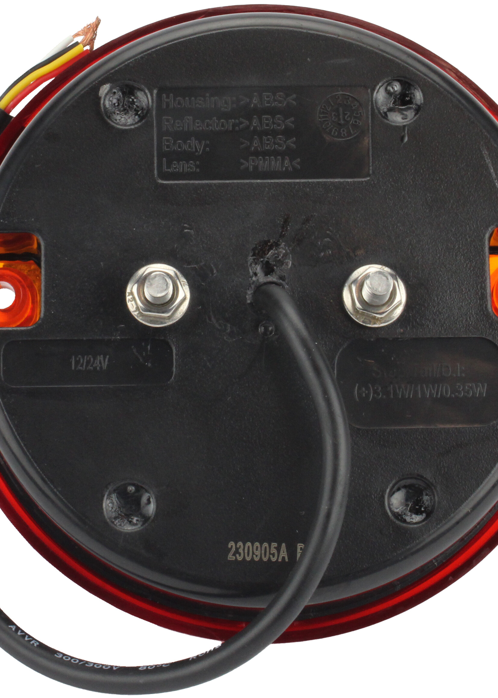 Achterlicht LED 140mm plat model 14 leds (inbouw)