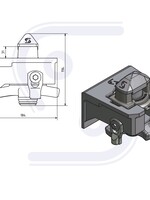Schneider Twistlock FD02SK standaard gegoten zijkant open