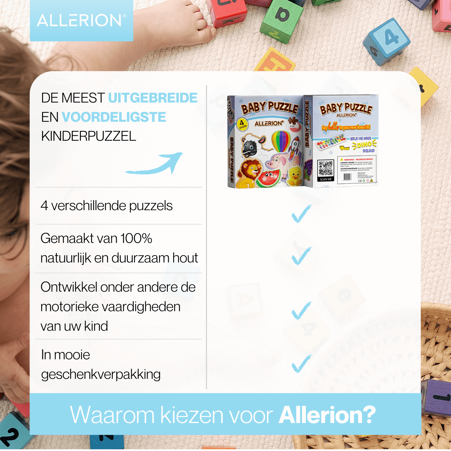 Houten Puzzel Set - Kinderen - Stuks Allerion - Allerion