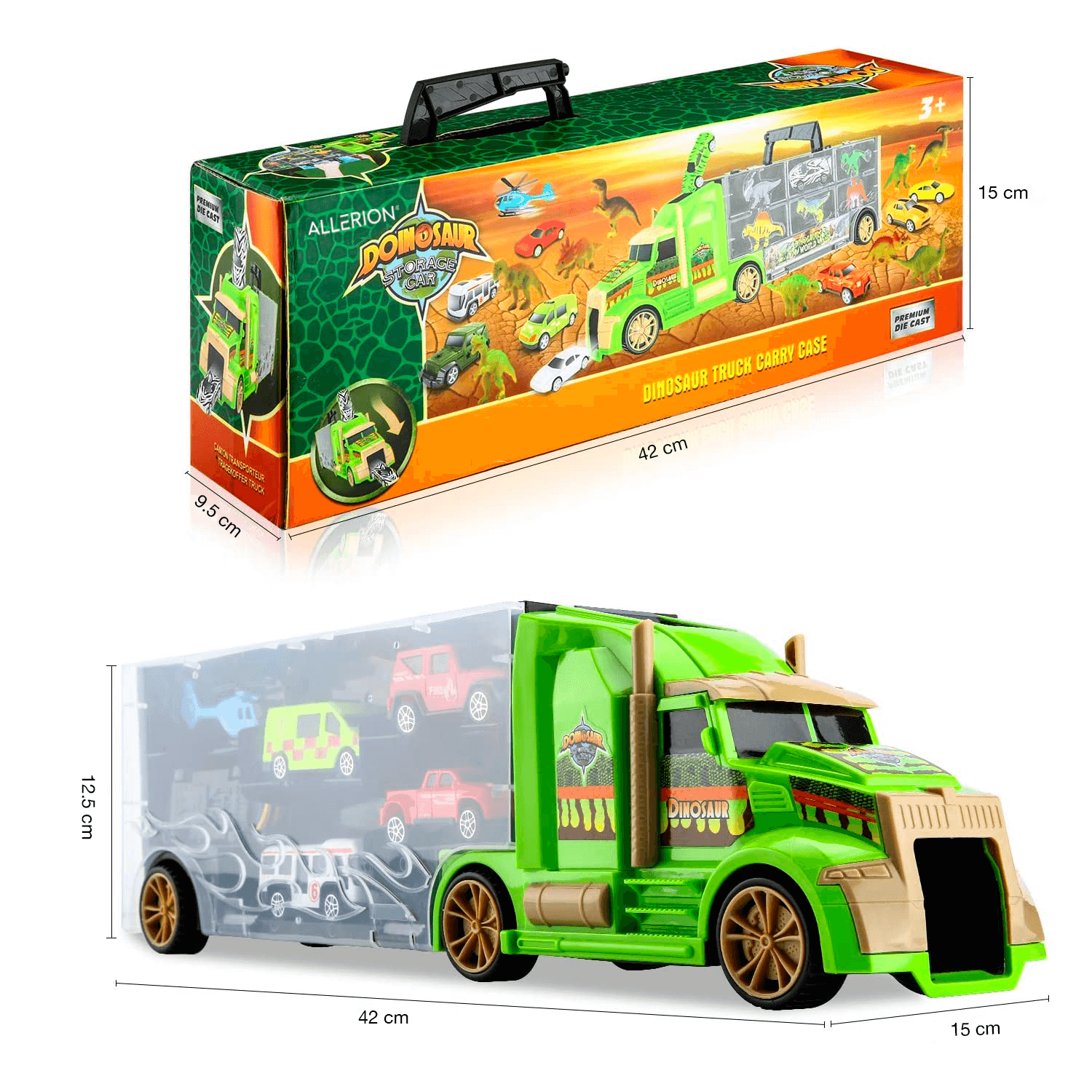 Dinosaurus Auto Speelgoedset