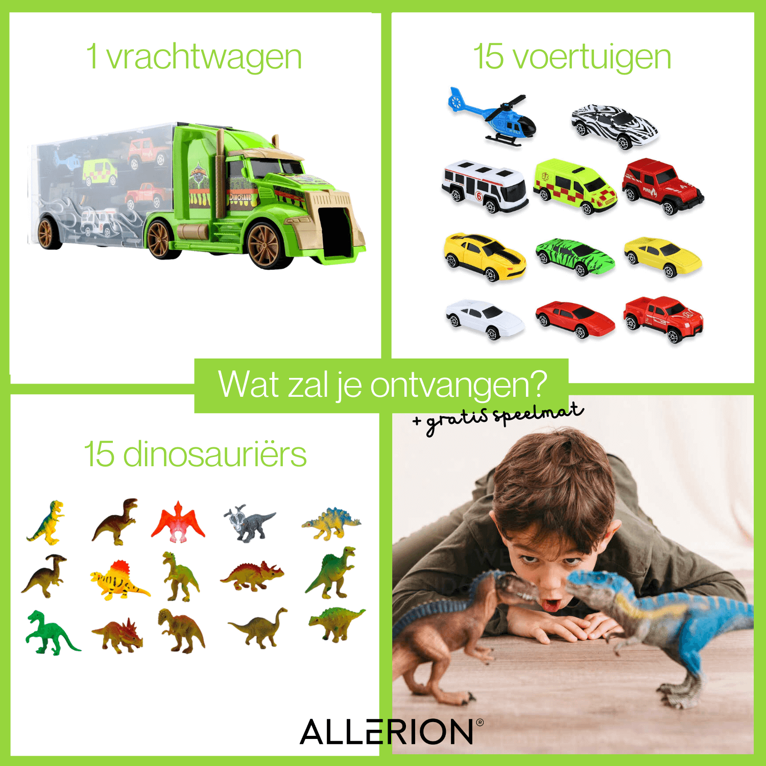 Dinosaurus Auto Speelgoedset