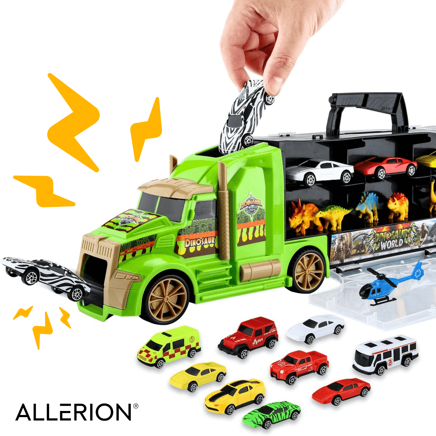 Dinosaurus Auto Speelgoedset - - Allerion -