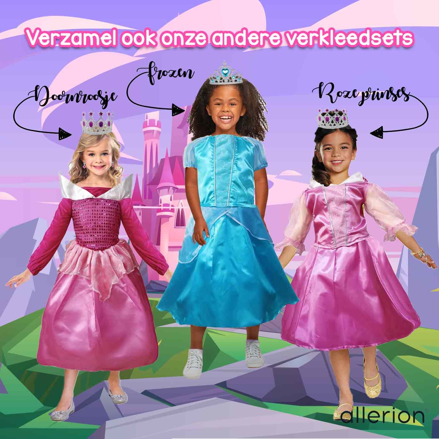 Prinsessenjurk - Rood Doornroosje - Met Accessoires