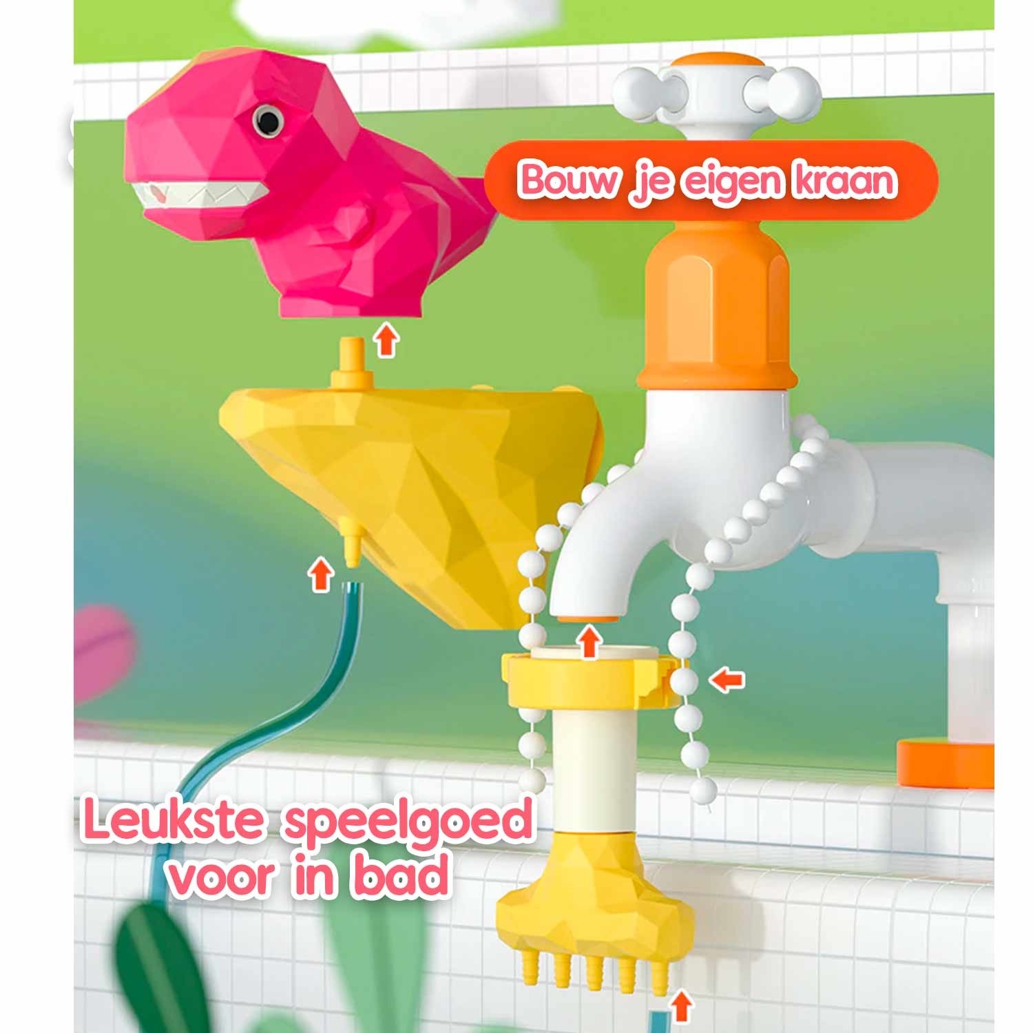 Badspeelgoed Spuitende dino's