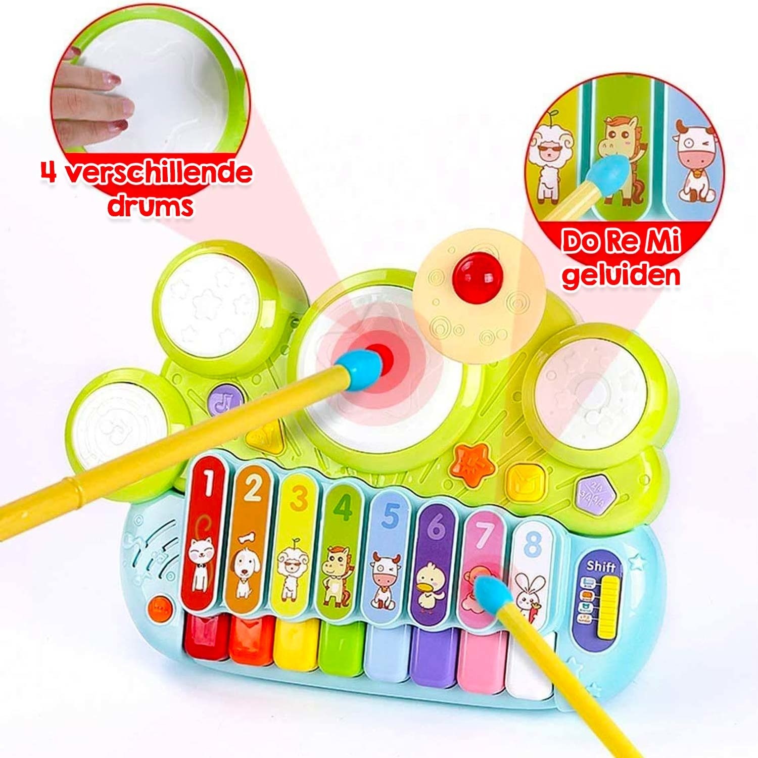Baby Piano Drum Set