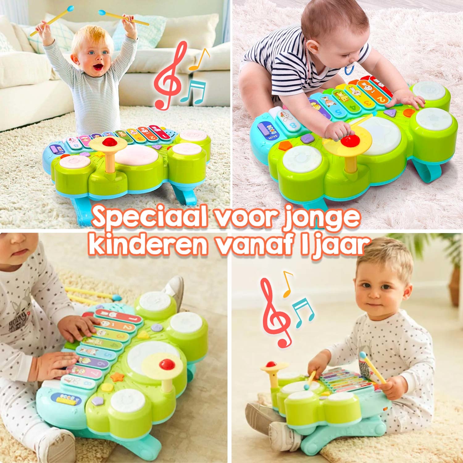 Baby Piano Drum Set
