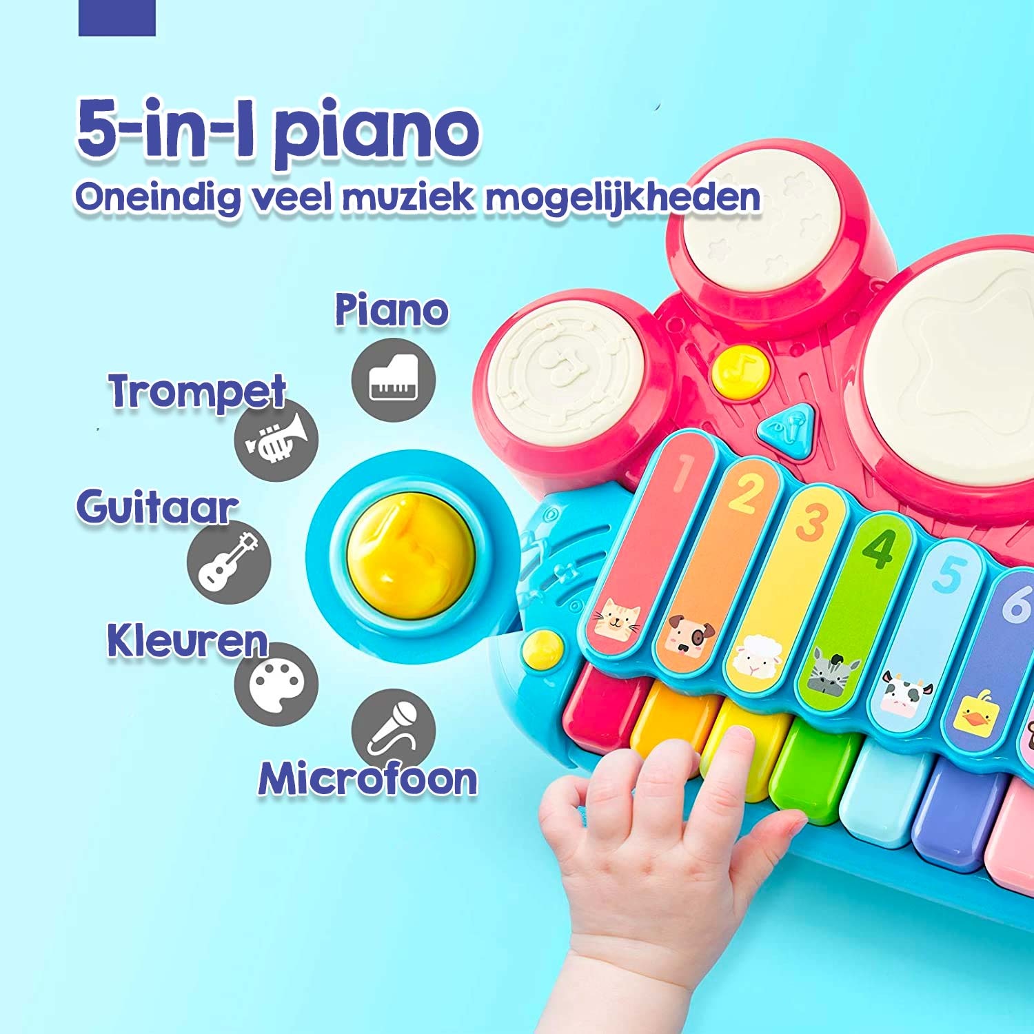Baby Piano Drum Set