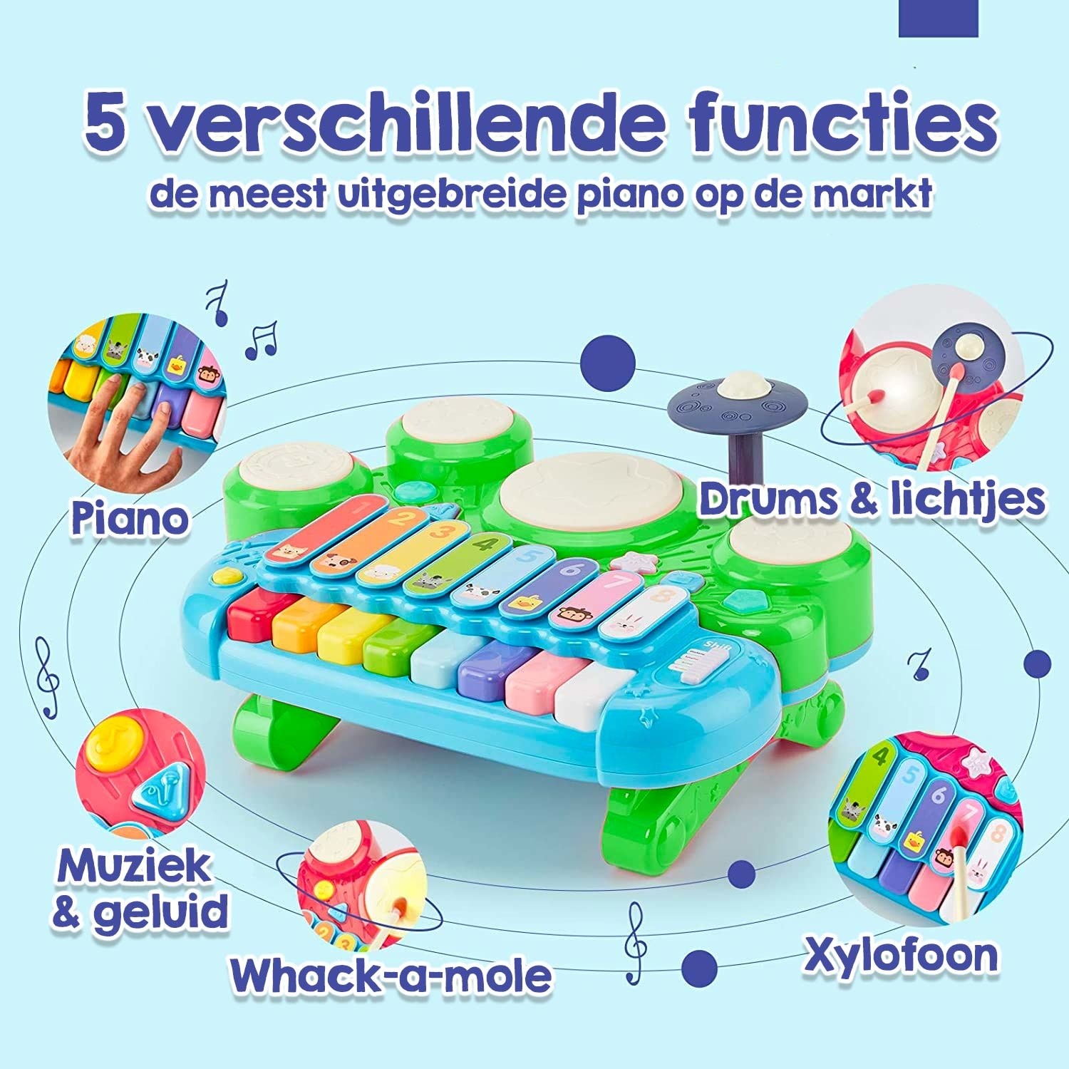 Baby Piano Drum Set