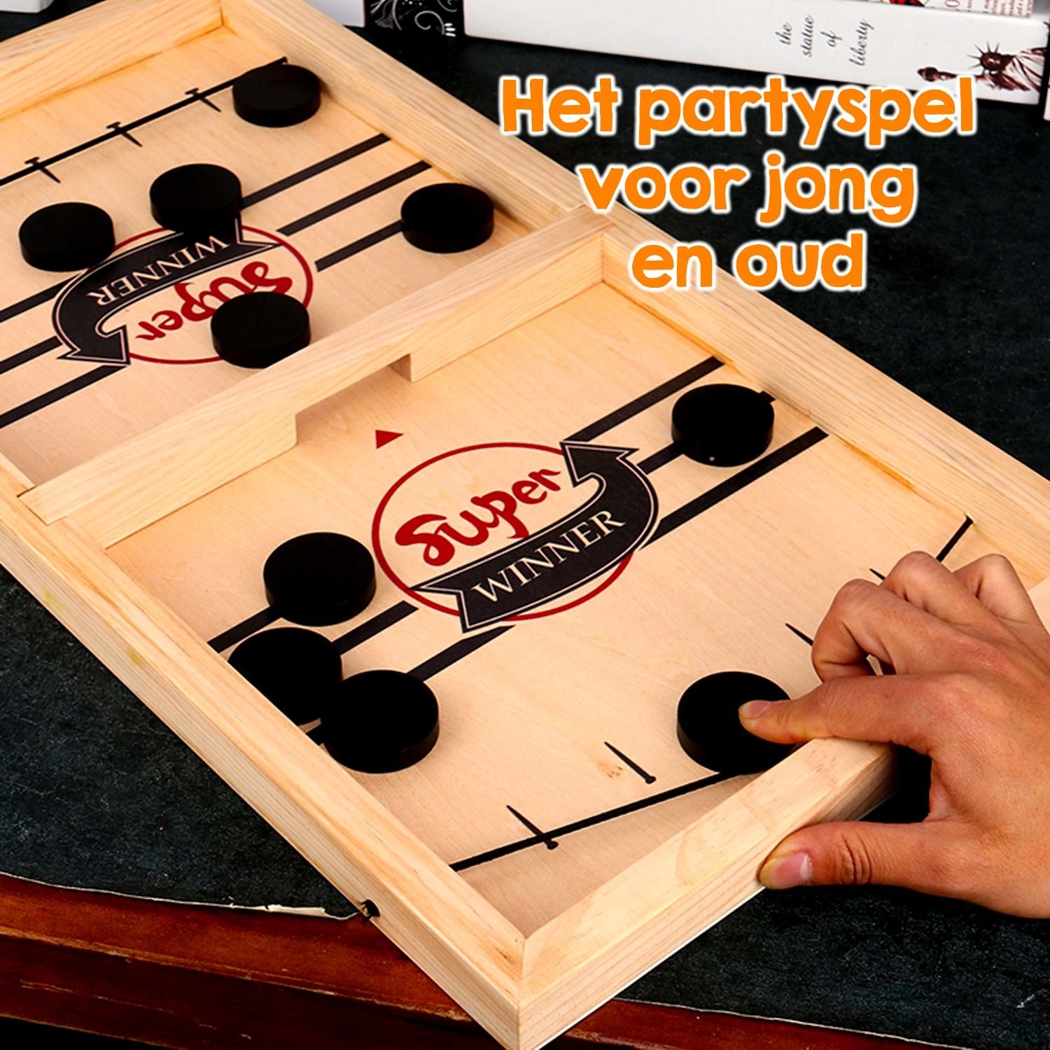 Houten Sling Puck Spel