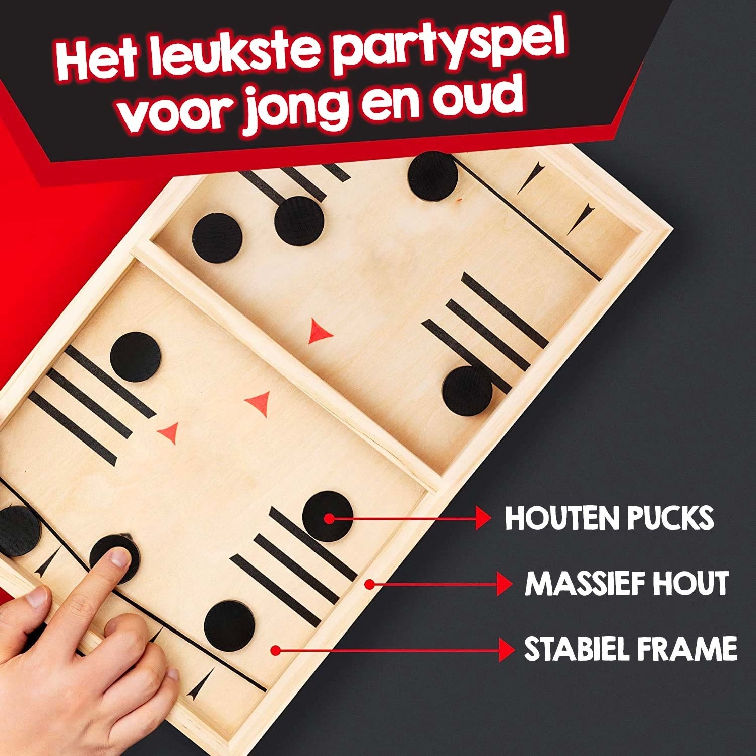 Houten Sling Puck Spel