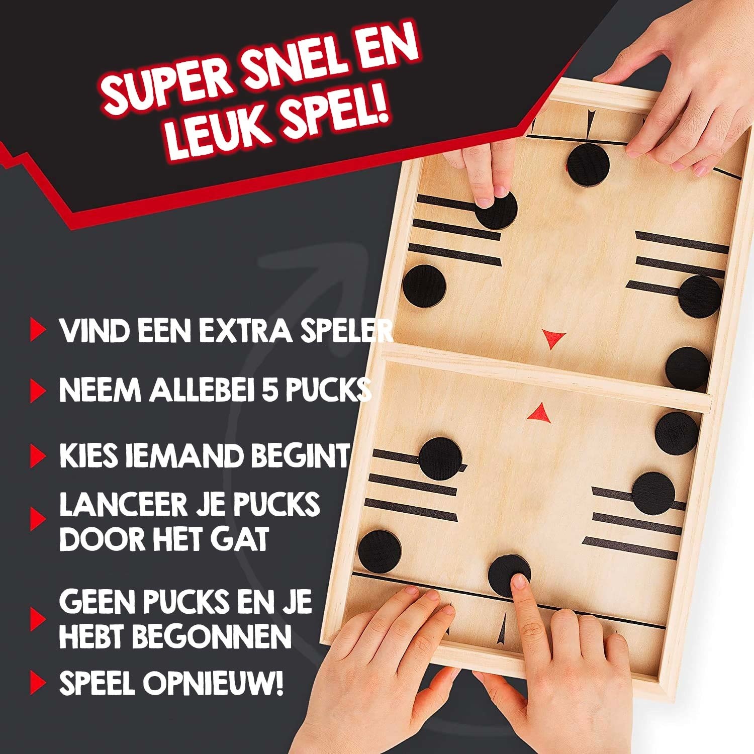 Houten Sling Puck Spel