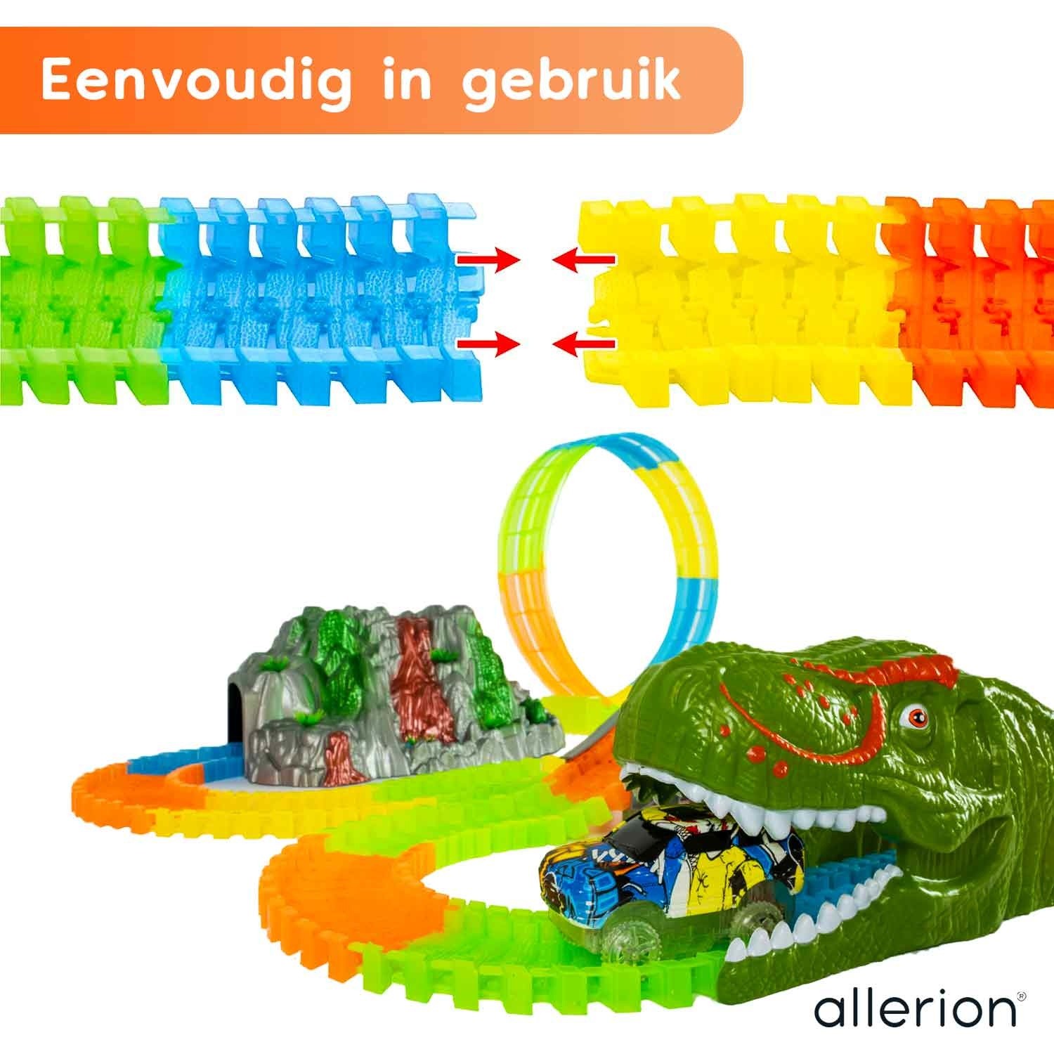Dino Racebaan Glow in the Dark - Tweedekansje