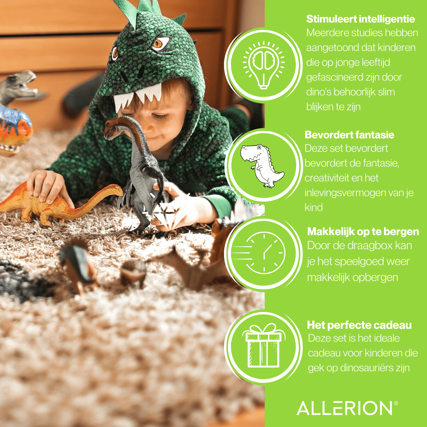 Dinosaurus Auto Speelgoedset - Tweedekansje