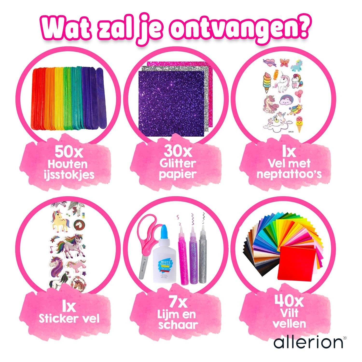 Knutselkoffer Unicorn Glitter XXL