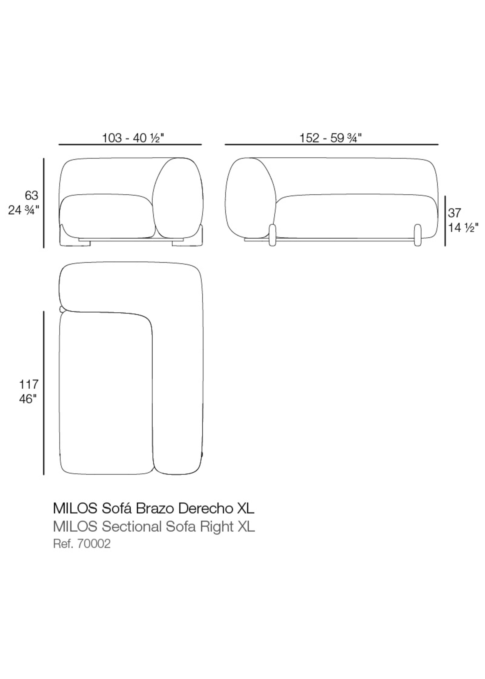 Vondom Milos Right Arm XL Section