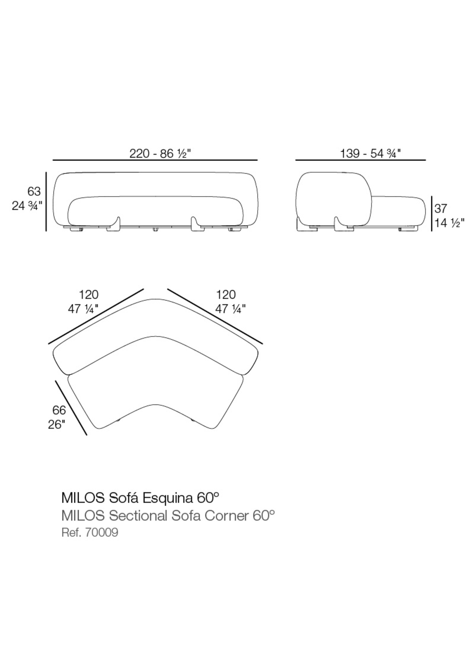 Vondom Milos Corner 60° Section