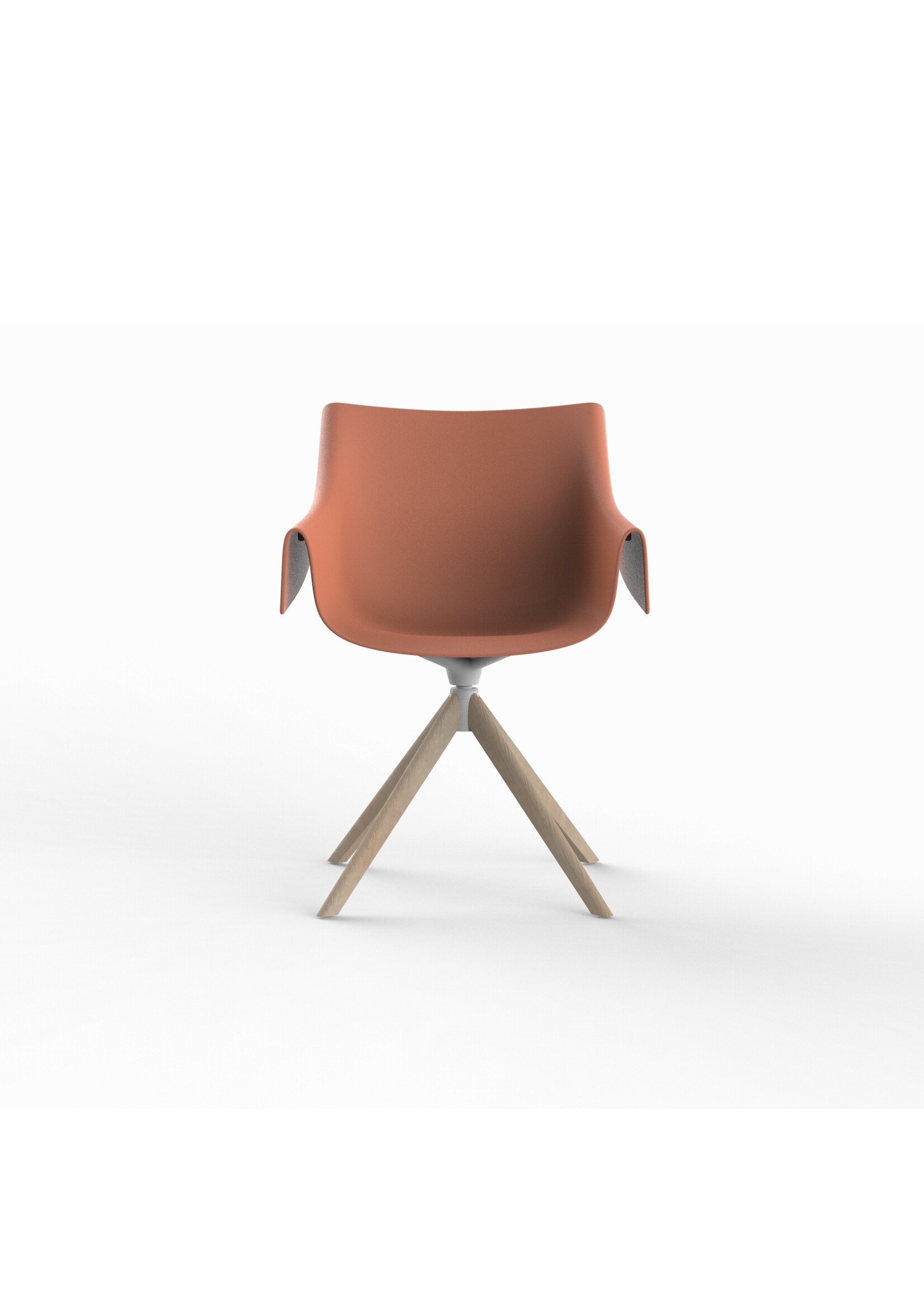 Vondom Manta Wooden Swivel Armchair