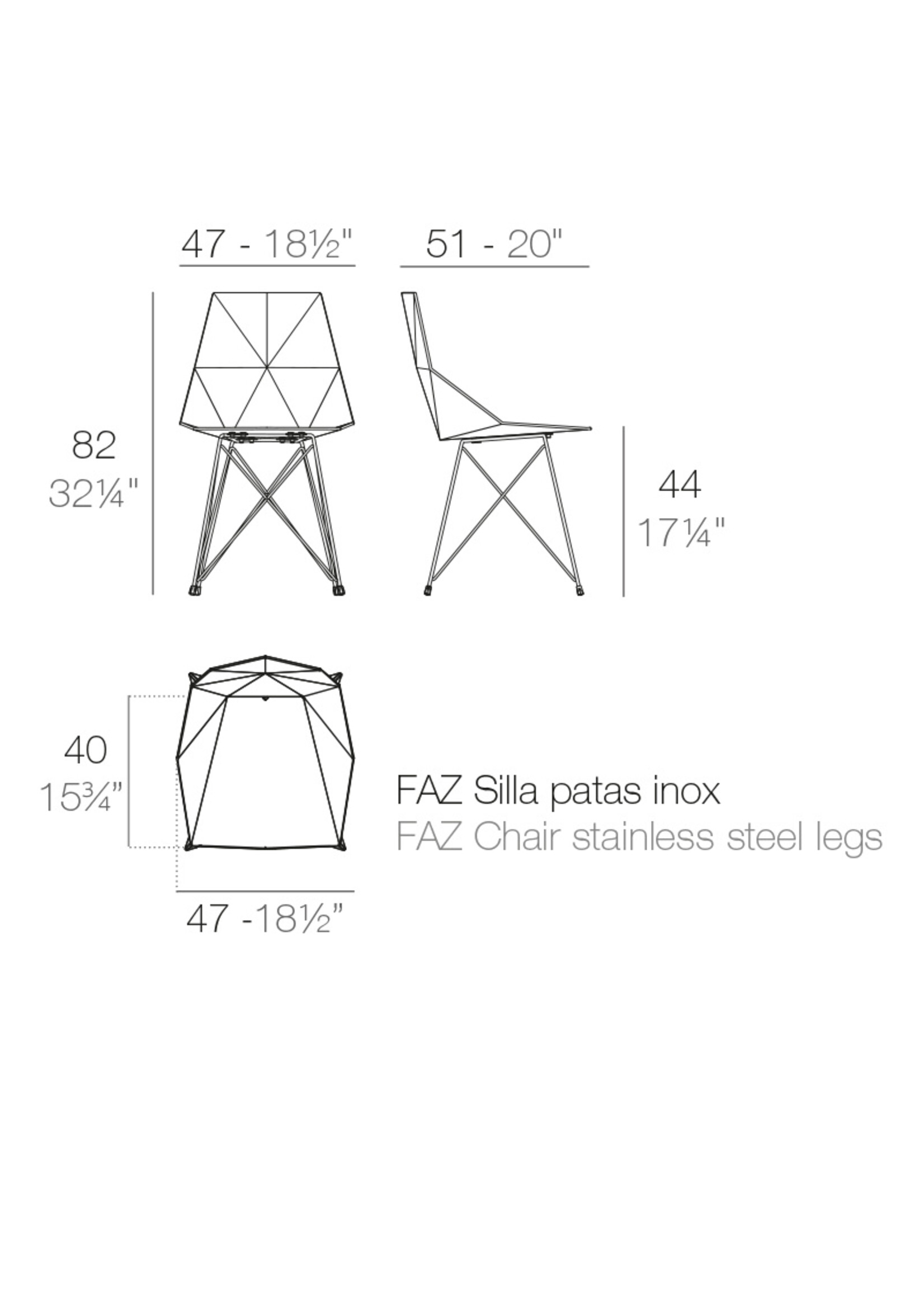 Vondom Faz Chair Steel Base