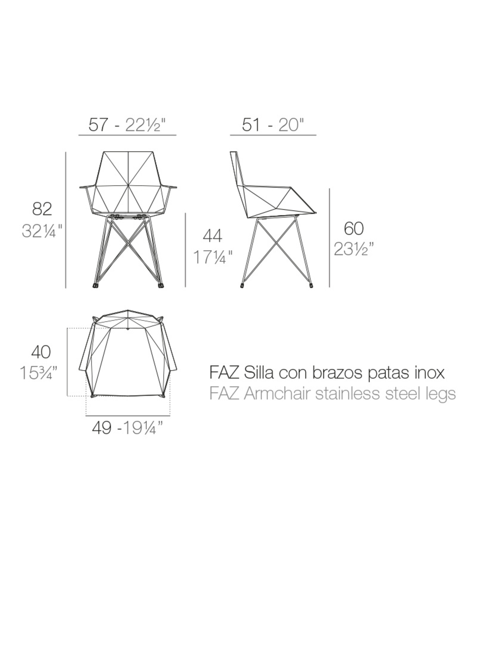 Vondom Faz Armchair Steel Base