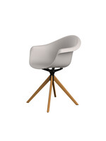 Vondom Incasso Swivel Armchair Wooden Legs