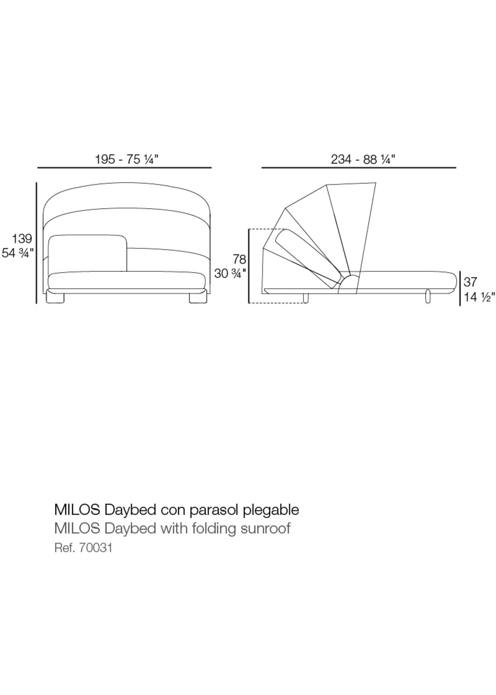 Vondom Milos Daybed + sunroof