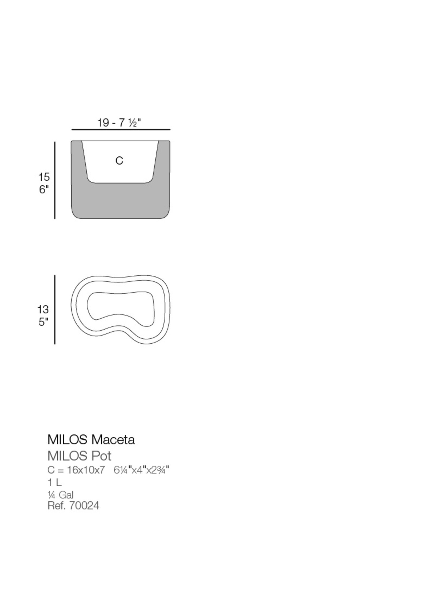 Vondom Milos Nano Planter Medium