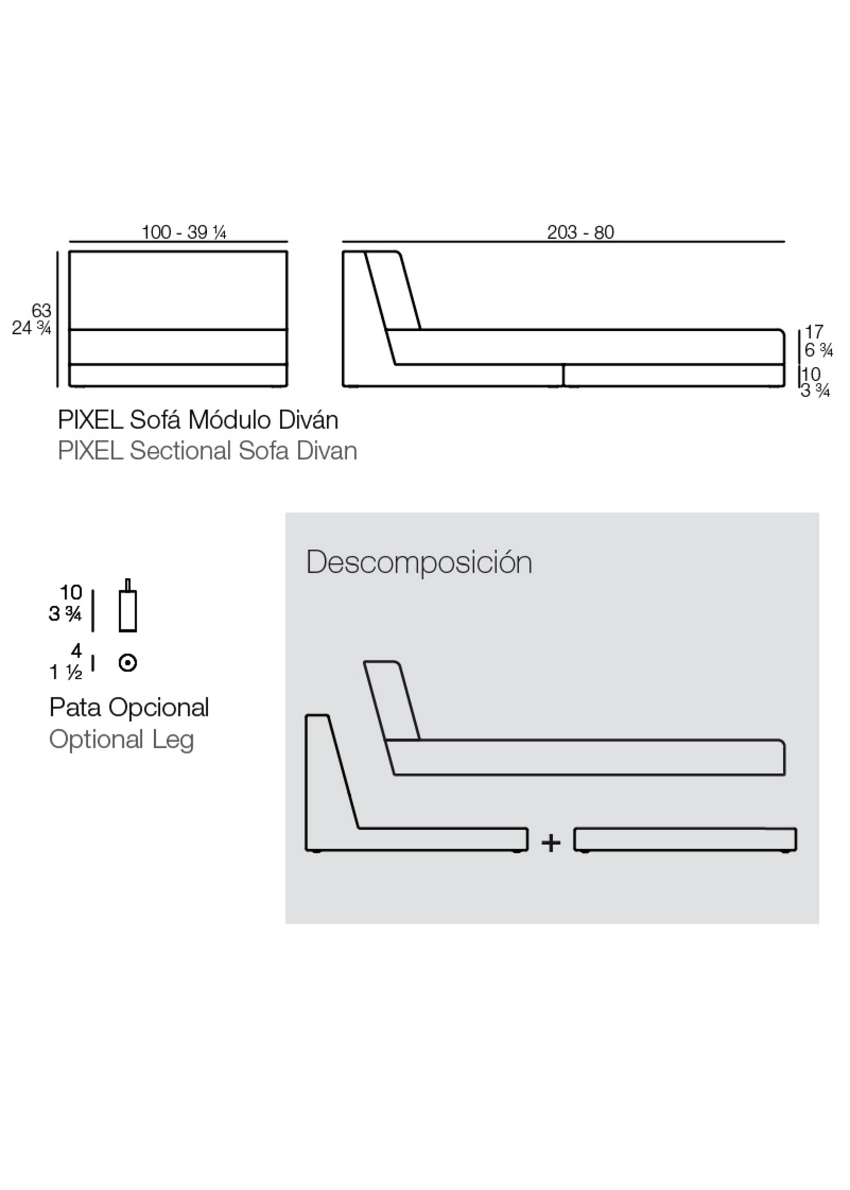 Vondom Pixel Divan Section