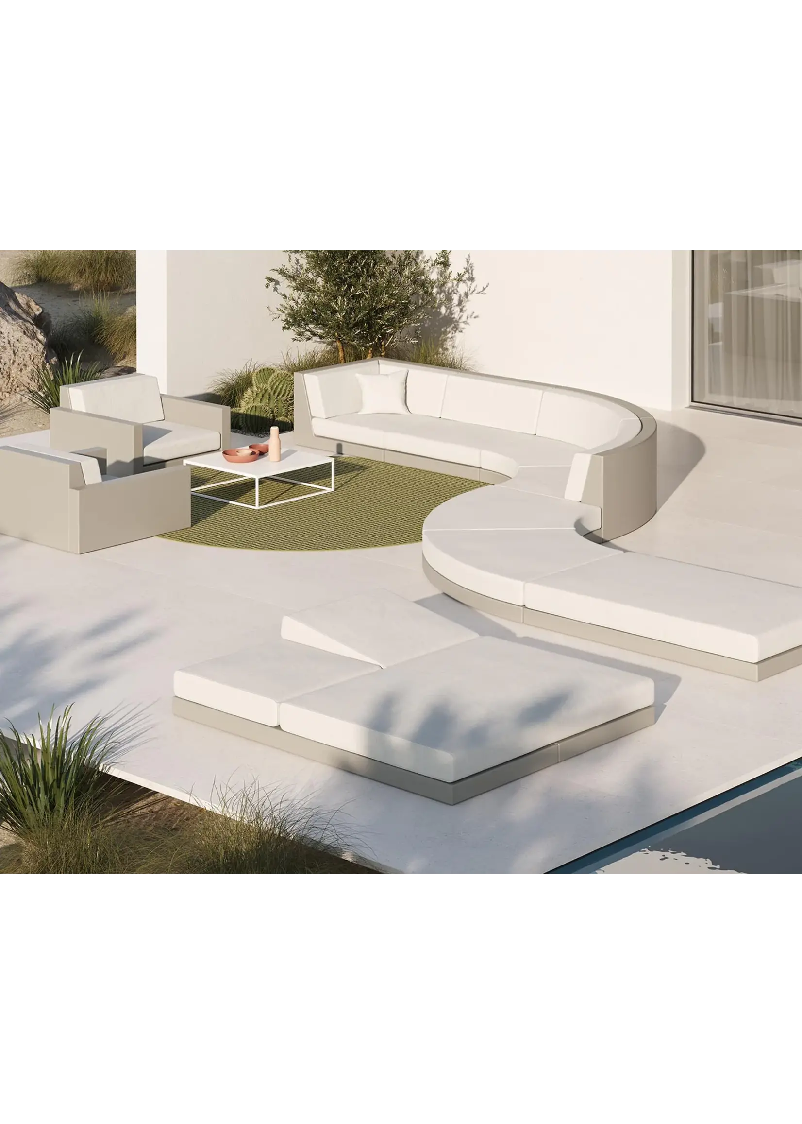Vondom Pixel Round 45° Corner Section