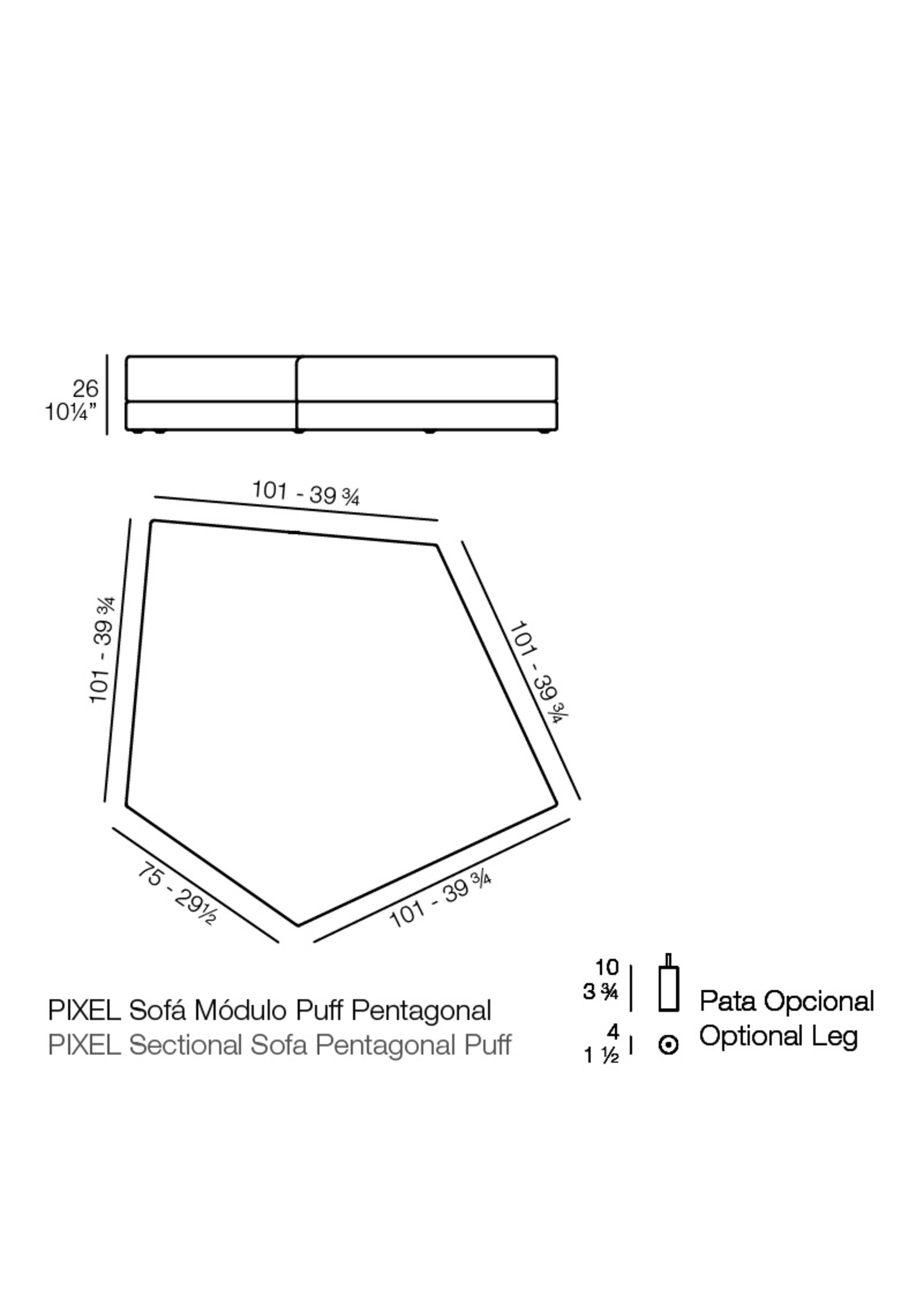 Vondom Pixel Pouf Pentagonal