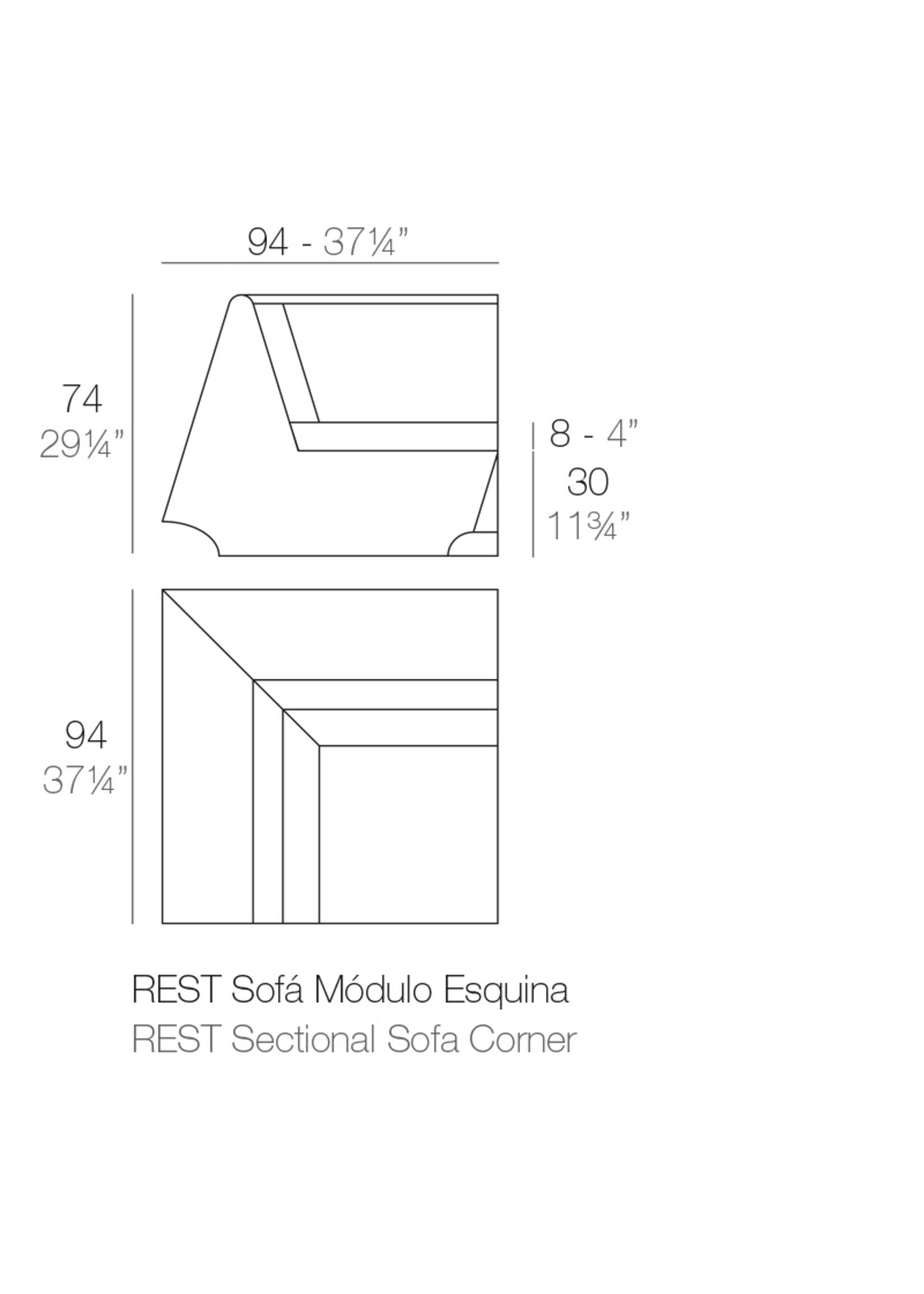 Vondom Rest Sofa Corner Section