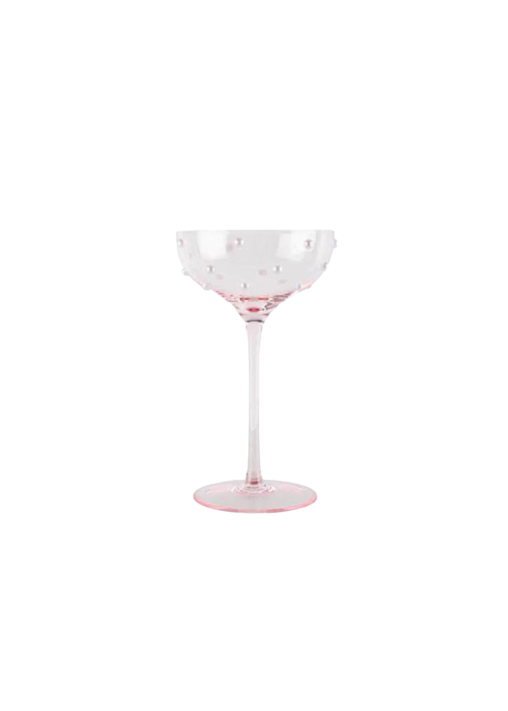 Cocktailglas met parels - roze